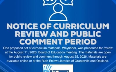 Notice of Curriculum Review and Public Comment Period