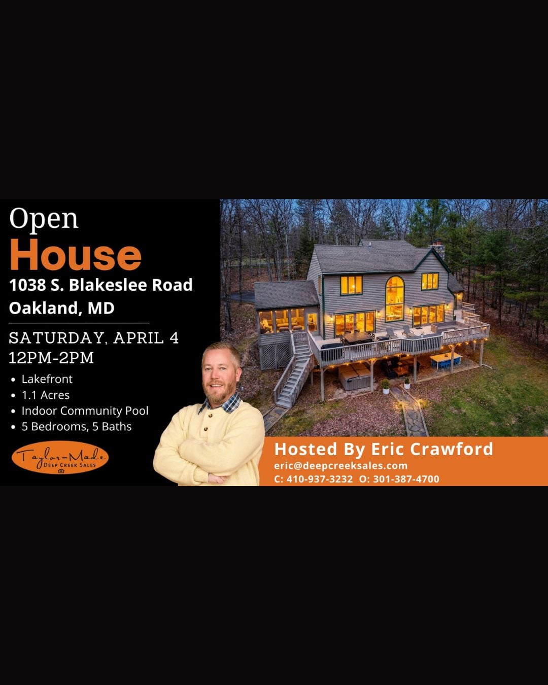 Open House 1038 S. Blakeslee Road, Oakland, MD (Eric Crawford) at Deep Creek Lake, MD