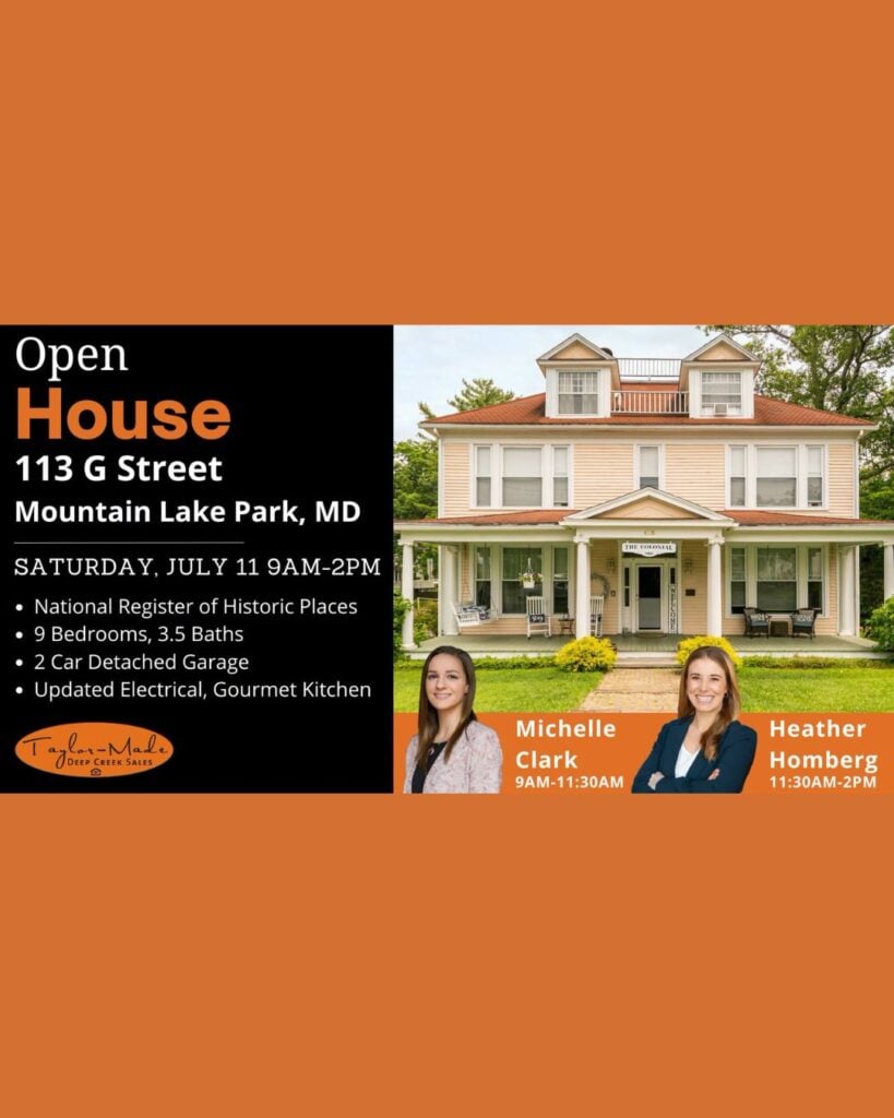 Open House 113 G Street, Mountain Lake Park, MD