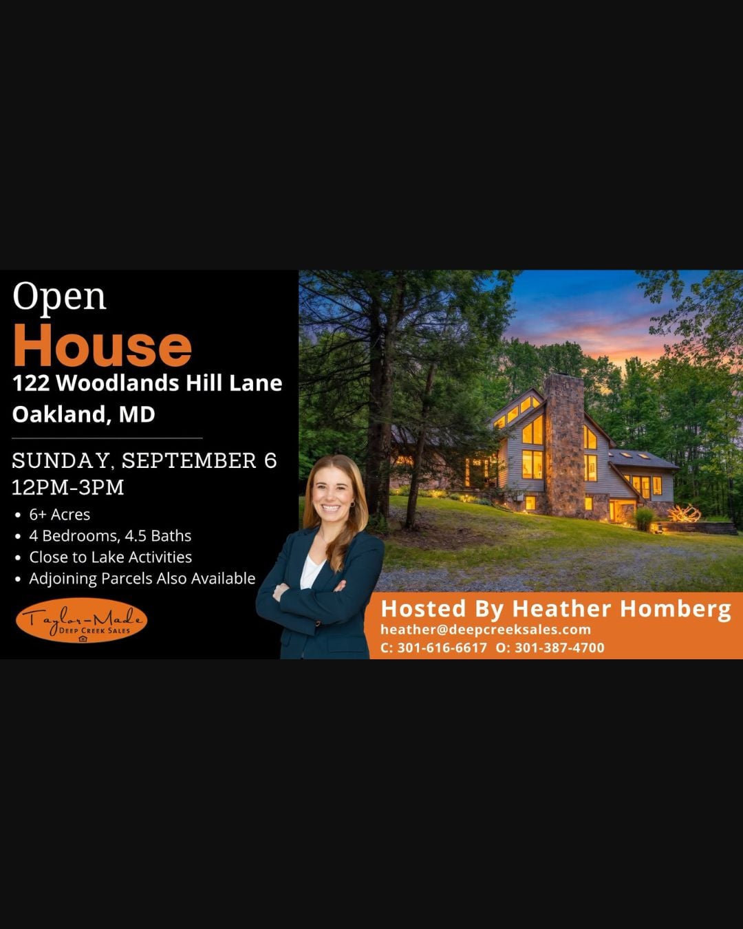Open House 122 Woodlands Hill Lane, Oakland, MD