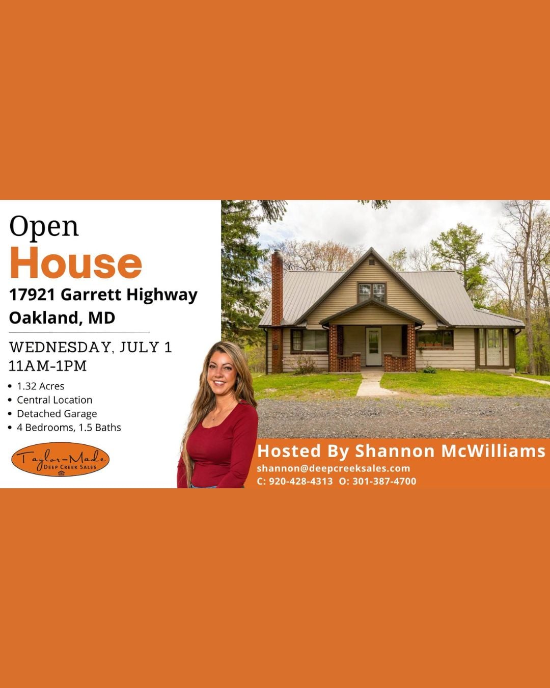 Open House 17921 Garrett Highway, Oakland, MD