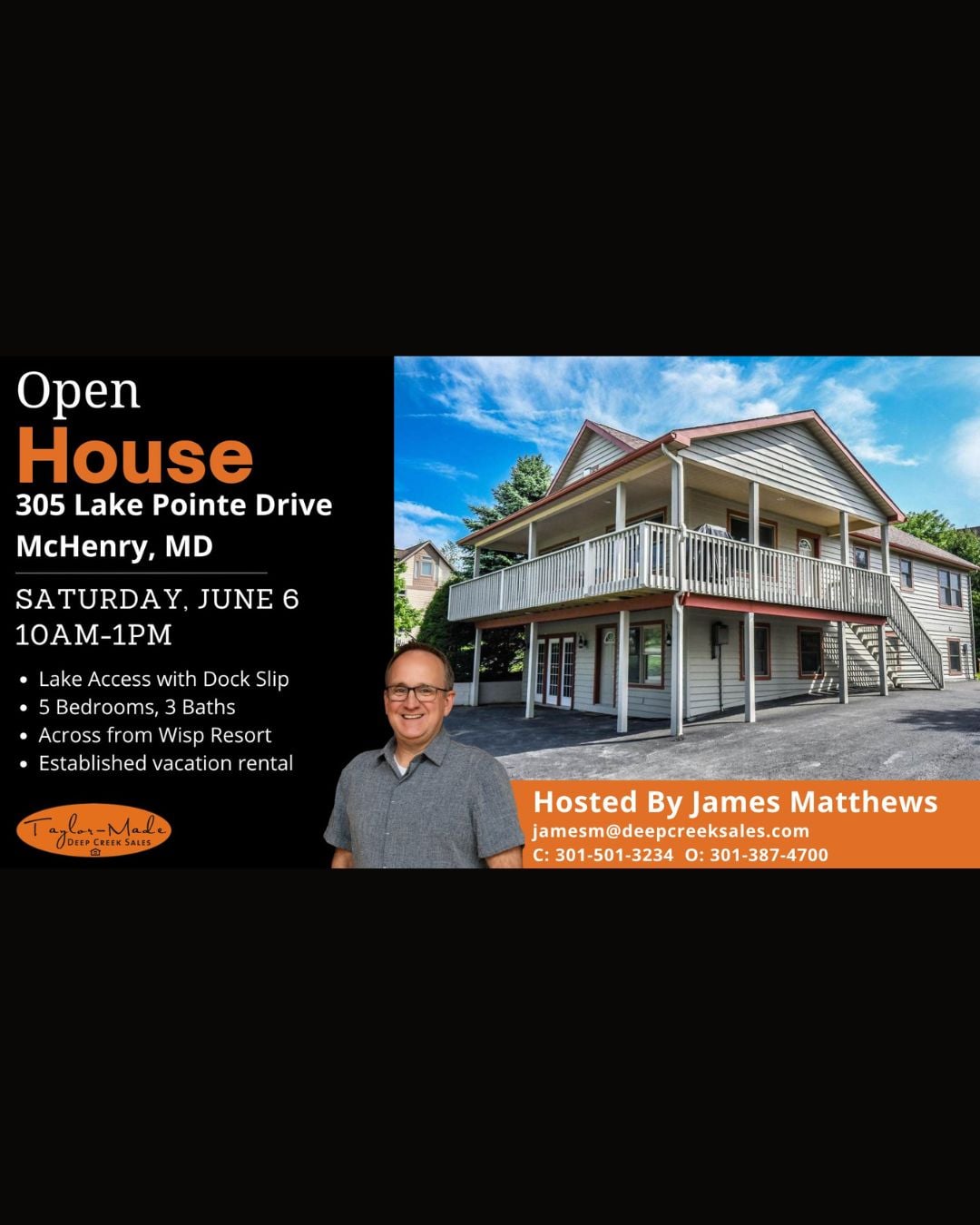 Open House 305 Lake Pointe Drive, McHenry, MD