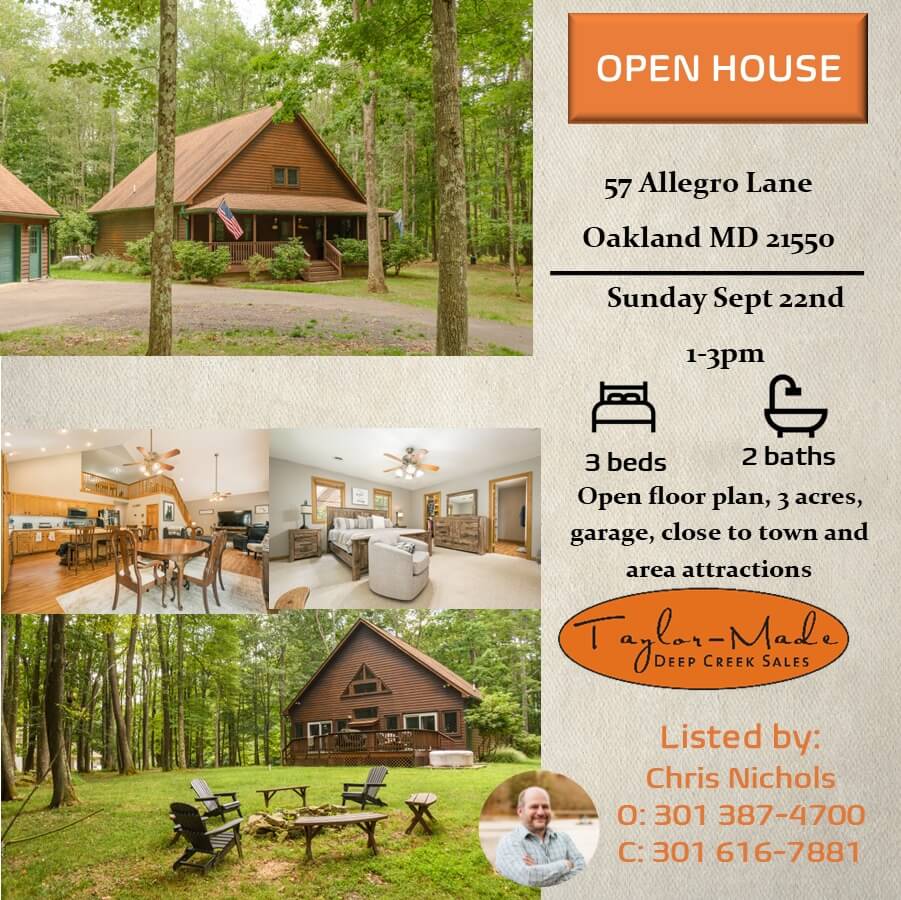 Open House - 57 Allegro Lane at Deep Creek Lake, MD