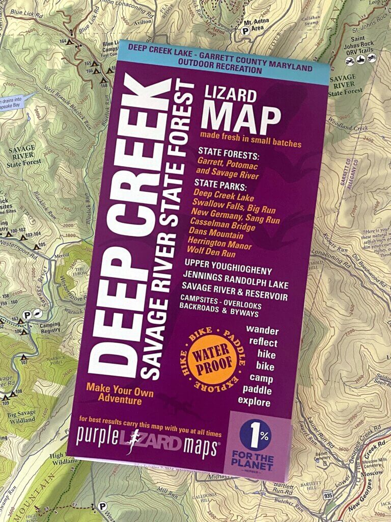 Purple Lizard Maps Expands to Maryland New Deep Creek Lake - Savage River State Forest Outdoor Recreation Map (Deep Creek Lake, MD)