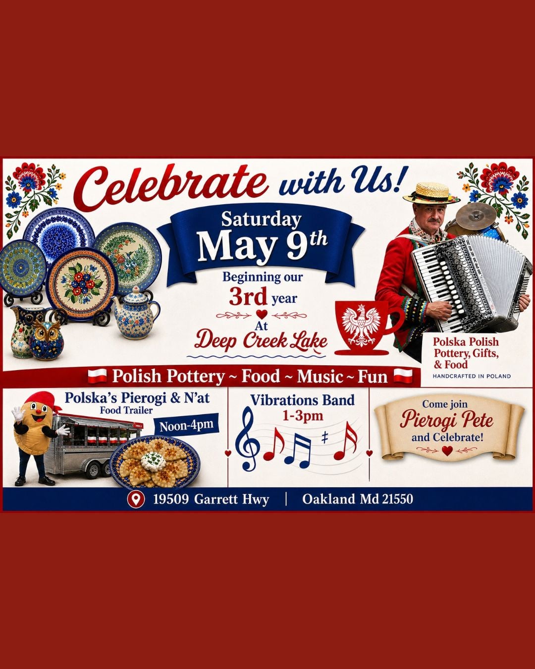 Polska Polish Pottery of Deep Creek Lake’s Anniversary