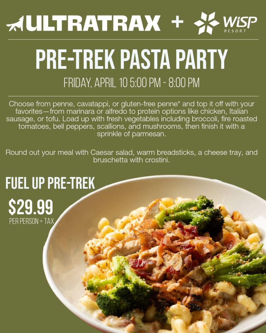 Pre-Trek Pasta Party (Deep Creek Lake, MD)