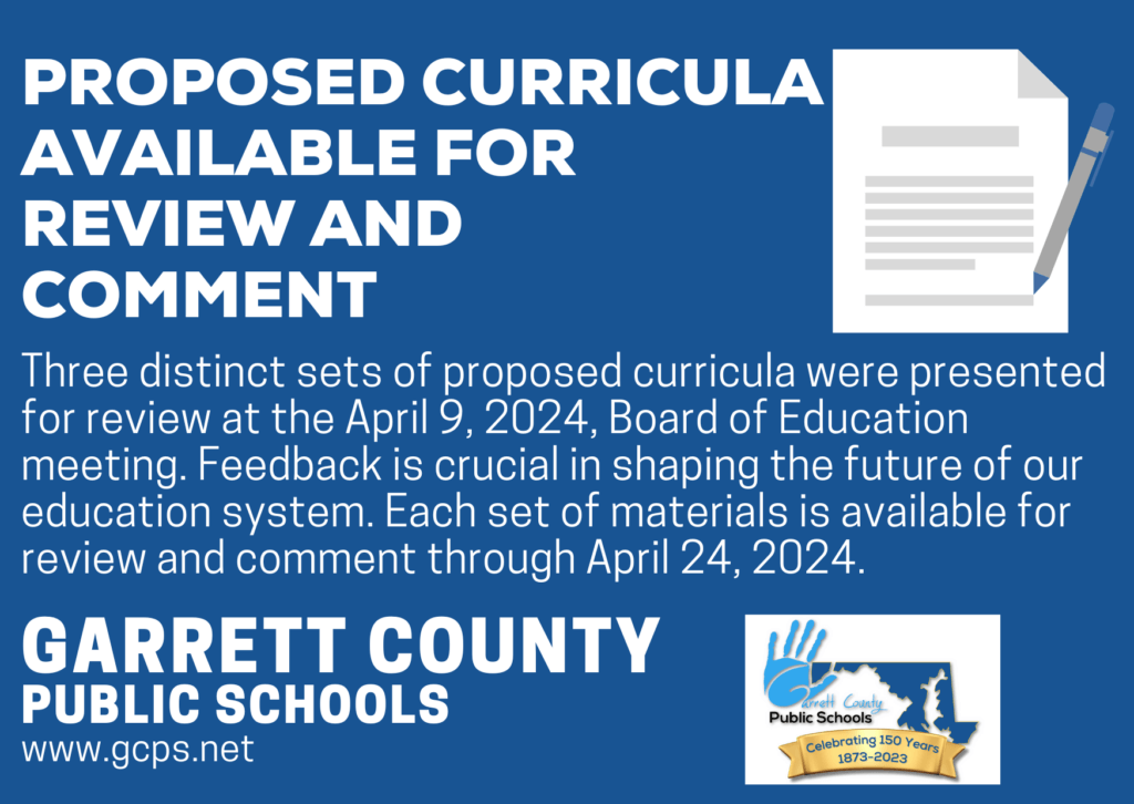 Proposed Curricula Available for Review and Comment at Deep Creek Lake, MD