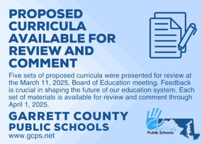Proposed Curricula Available for Review and Comment