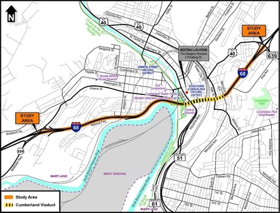 Public Open House- I-68 Cumberland Viaduct Study in Allegany County