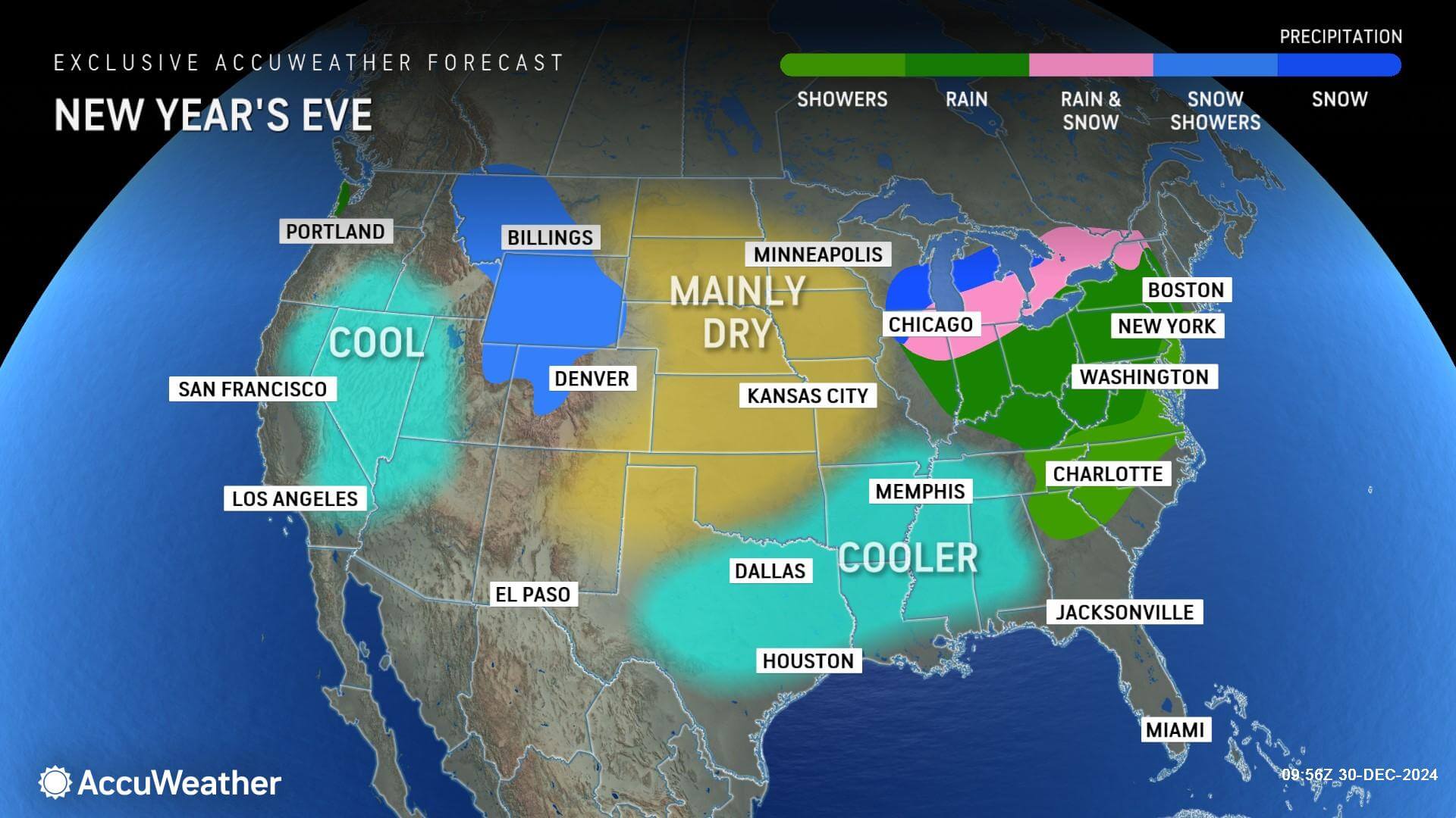 Rain could Drench New Year's Eve Festivities; Arctic Blast to Bring Drastically Colder Air to the Eastern Half of the Country (Deep Creek Lake, MD)