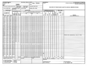 Record of River and Climatological Observations for June 2026