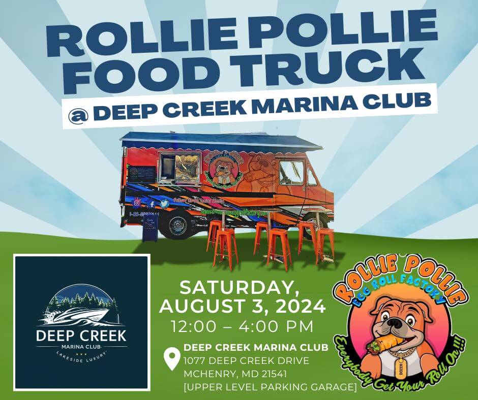 Rollie Pollie Food Truck at Deep Creek Marina Club, Deep Creek Lake, MD