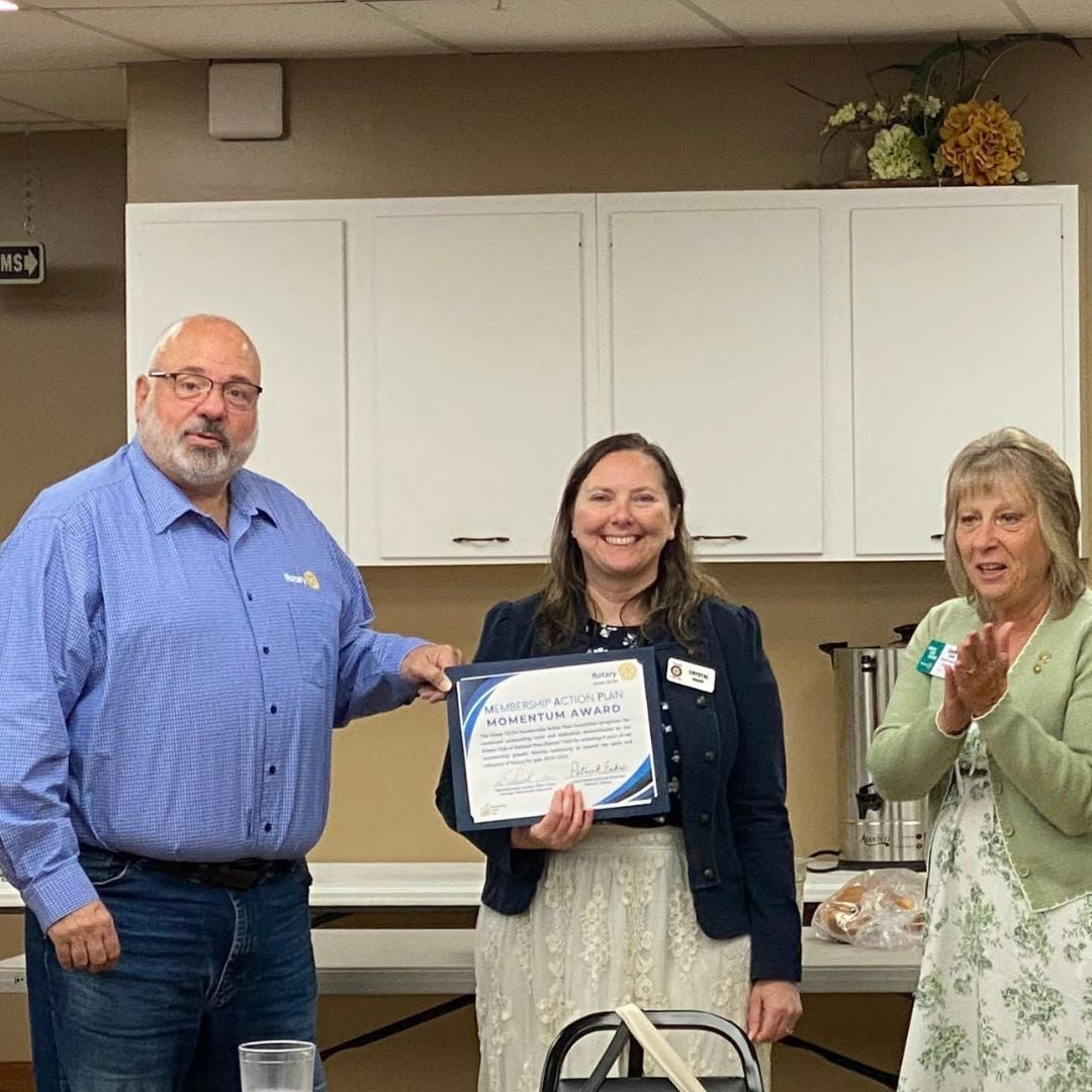 Rotary Club of Oakland Recognized for Membership Growth