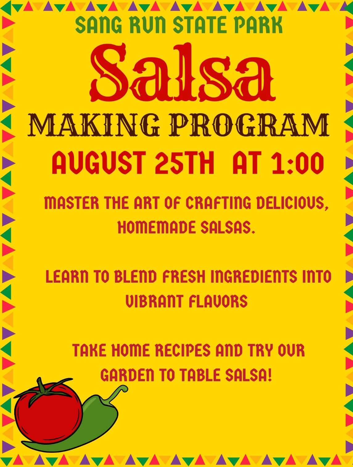 Salsa Making Program at Deep Creek Lake, MD