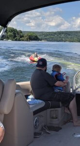 Samantha Degen Tubing on Deep Creek Lake, MD