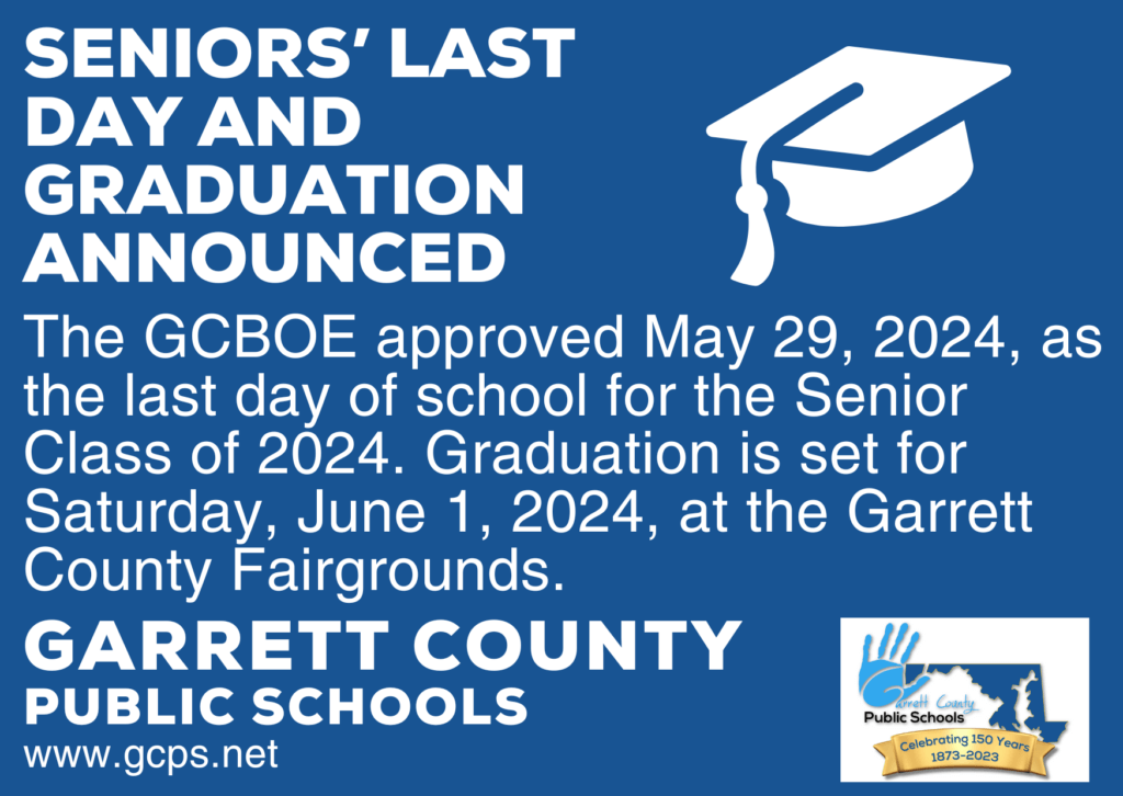 Seniors’ Last Day and Graduation Announced at Deep Creek Lake, MD