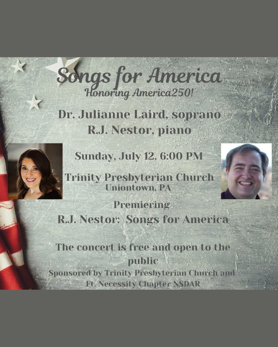 Songs for America Voice Recital to Honor America250