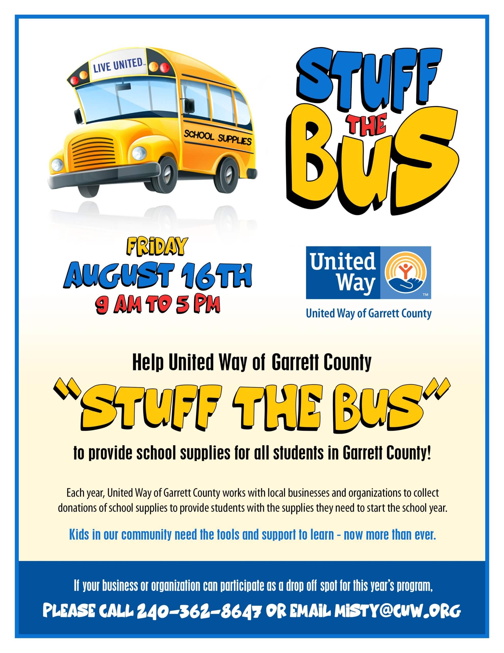 Stuff the Bus at Deep Creek Lake, MD