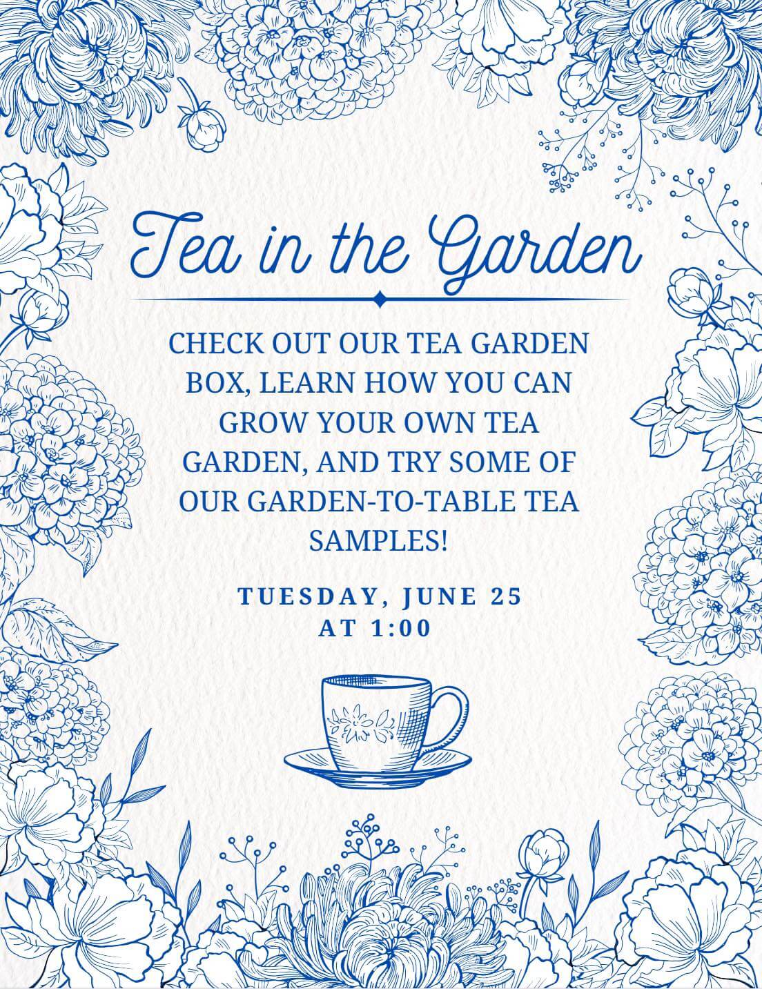 Tea in the Garden at Deep Creek Lake, MD
