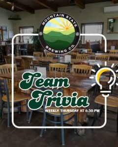 Team Trivia at Mountain State Brewing Co in Deep Creek Lake