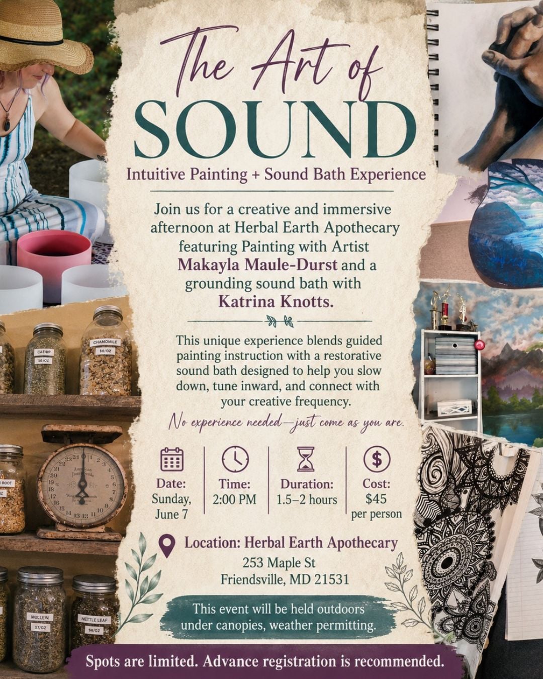 The Art of Sound Intuitive Painting + Sound Bath Experience (Deep Creek Lake, MD)