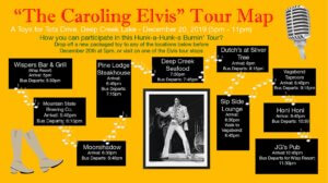 The Caroling Elvis Tour Map at Deep Creek Lake, MD