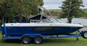 Tige 21i Wakeboard:Ski Boat (Starboard side view) at Deep Creek Lake, MD