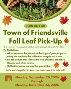 Town of Friendsville Fall Leaf Pick-Up