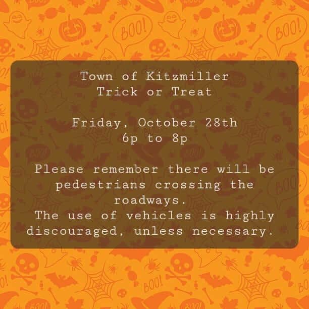 Town of Kitzmiller Trick or Treat 2022