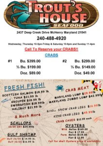 Trout's House Seafood 061223 at Deep Creek Lake, MD