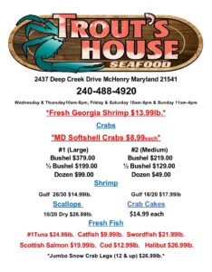 Trout's House Seafood (08/19/25)