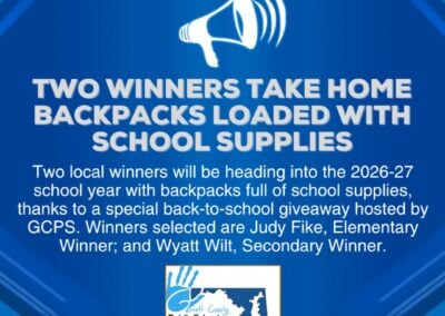 Two Winners Take Home Backpacks Loaded with School Supplies