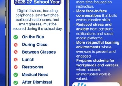 Updated Student Cell Phone Policy for 2026-27 School Year
