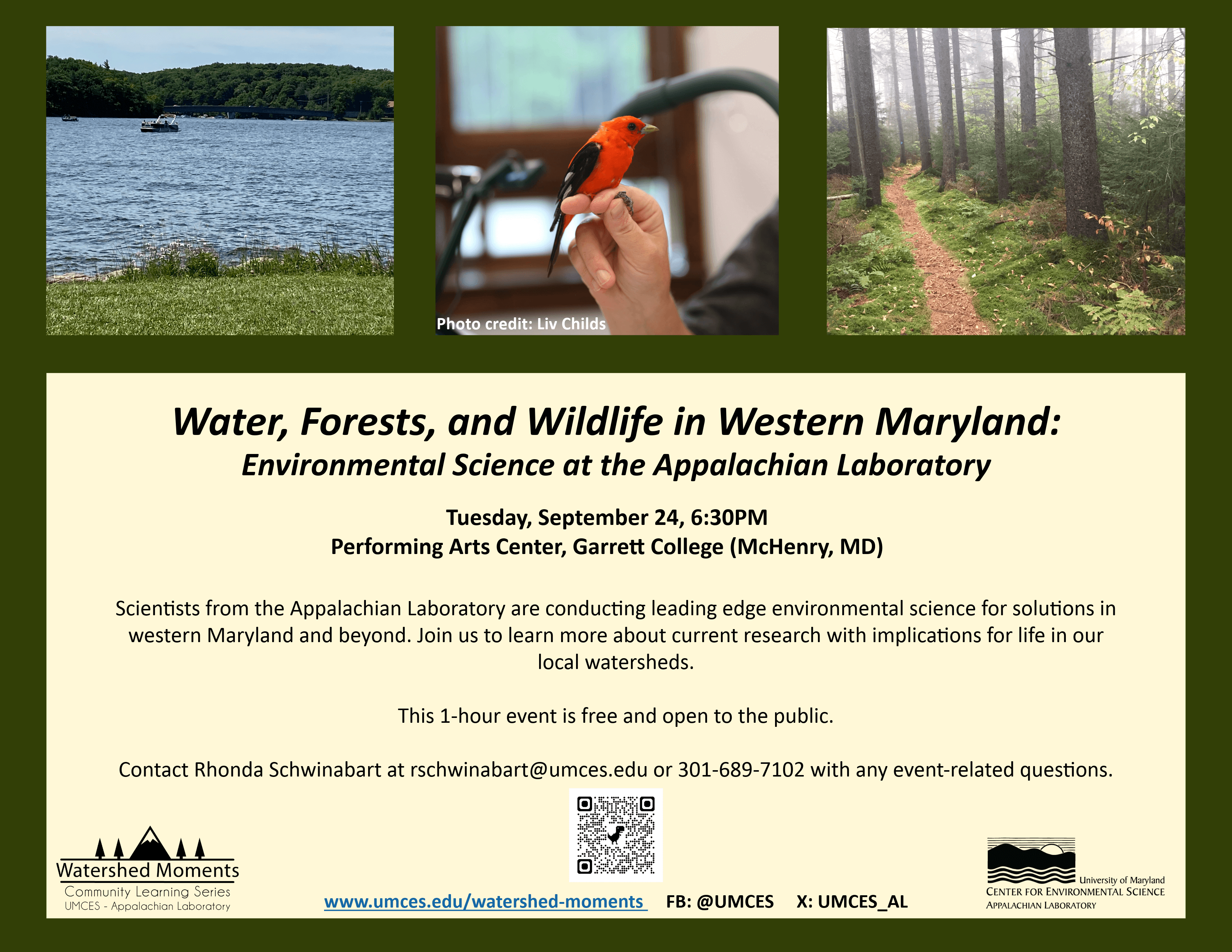 Water, Forests, and Wildlife in Western Maryland: Environmental Science and the Appalachian Laboratory at Deep Creek Lake, MD