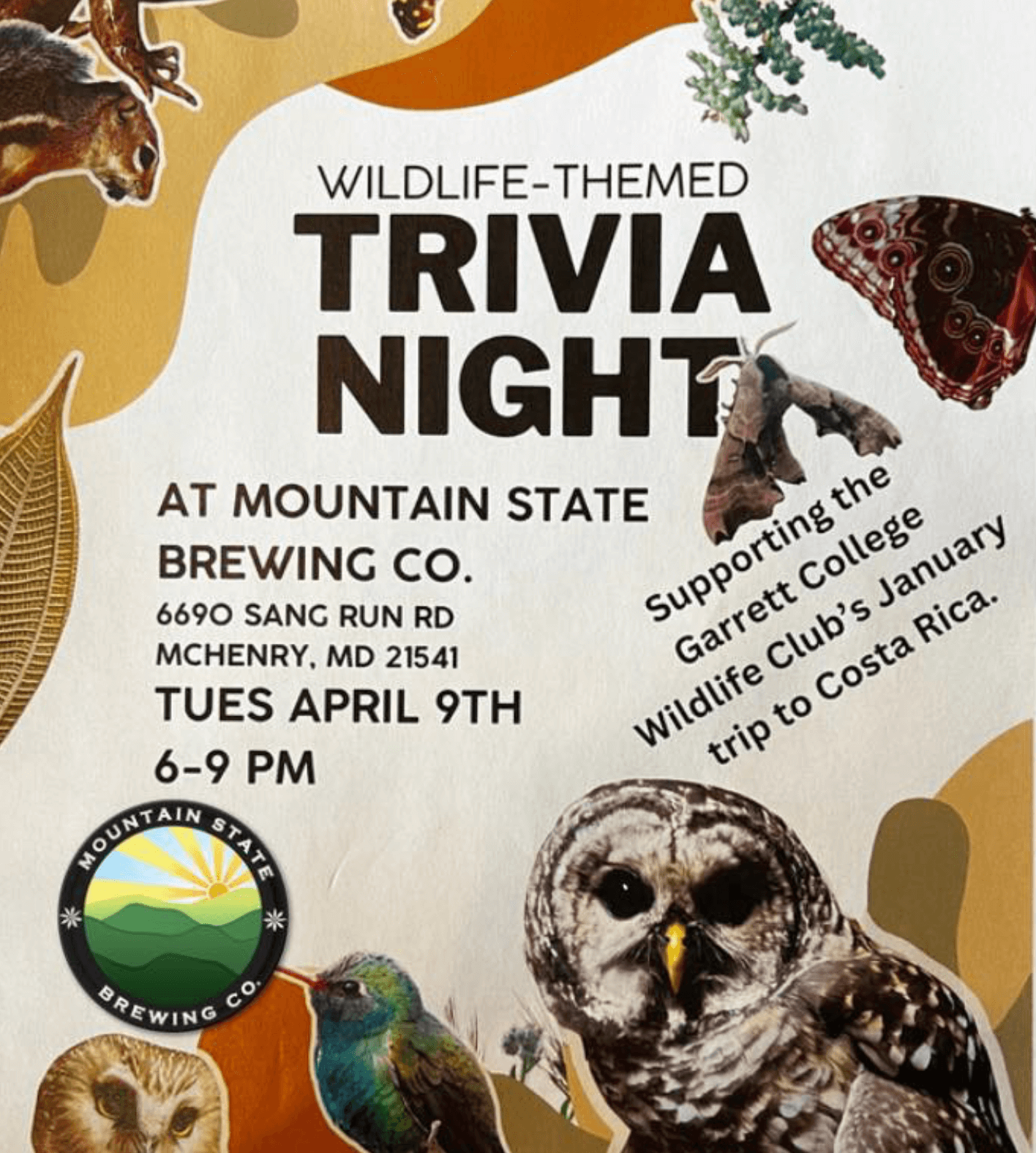 Wildlife-themed Trivia Night at Deep Creek Lake, MD