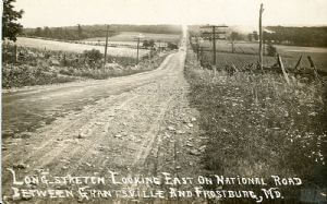 National Road Route 40 Looking East from Grantsville, MD Courtesy of the Western Maryland Historical Library
