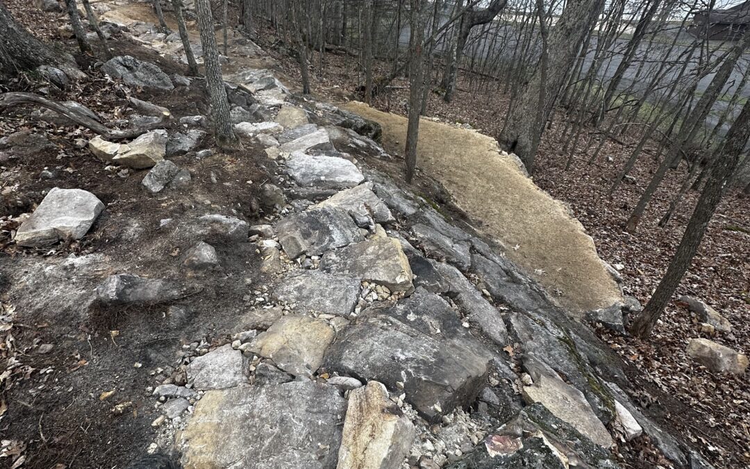 Rocky trail above Broadford Lake