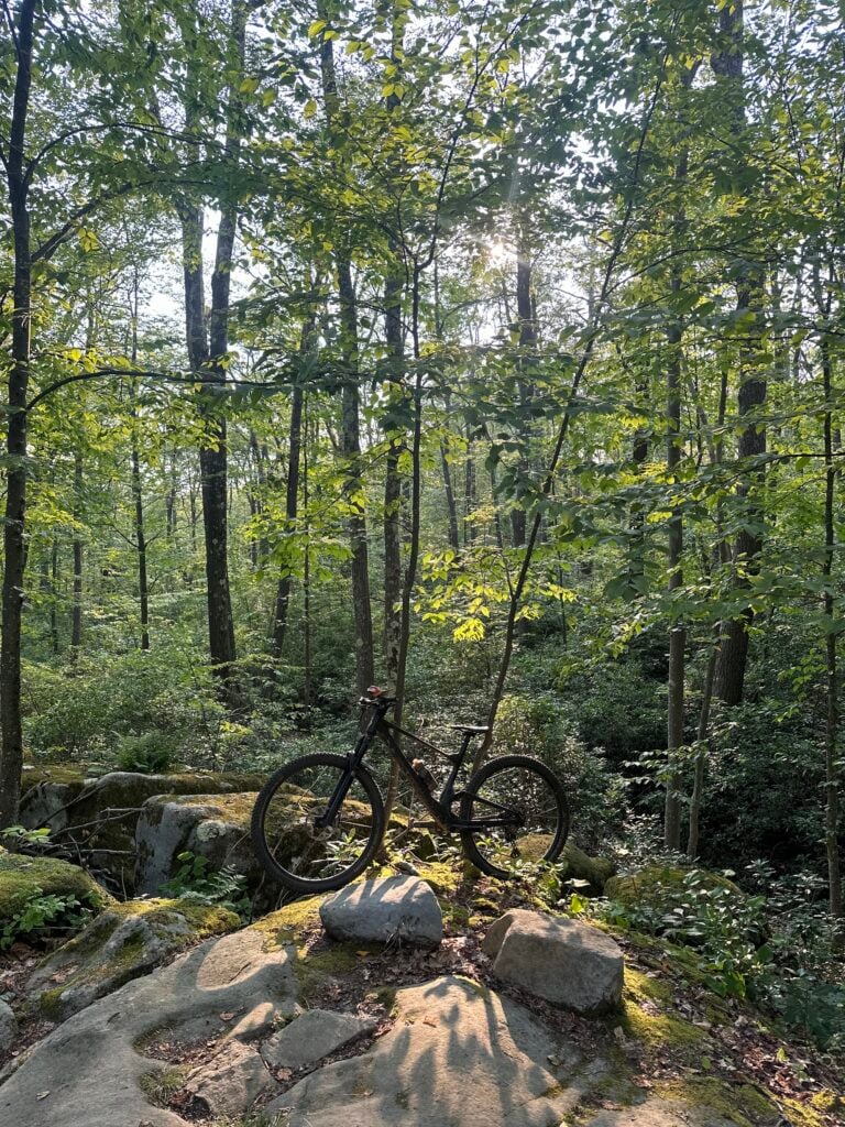 Bike on the rocks at Cherry Creek
