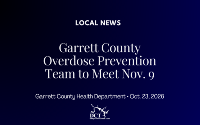 Garrett County Overdose Prevention Team to Meet Nov. 9