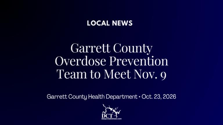 Garrett County Overdose Prevention Team to Meet Nov. 9