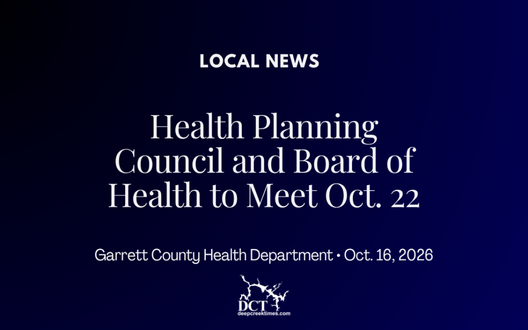 Health Planning Council and Board of Health to Meet Oct. 22