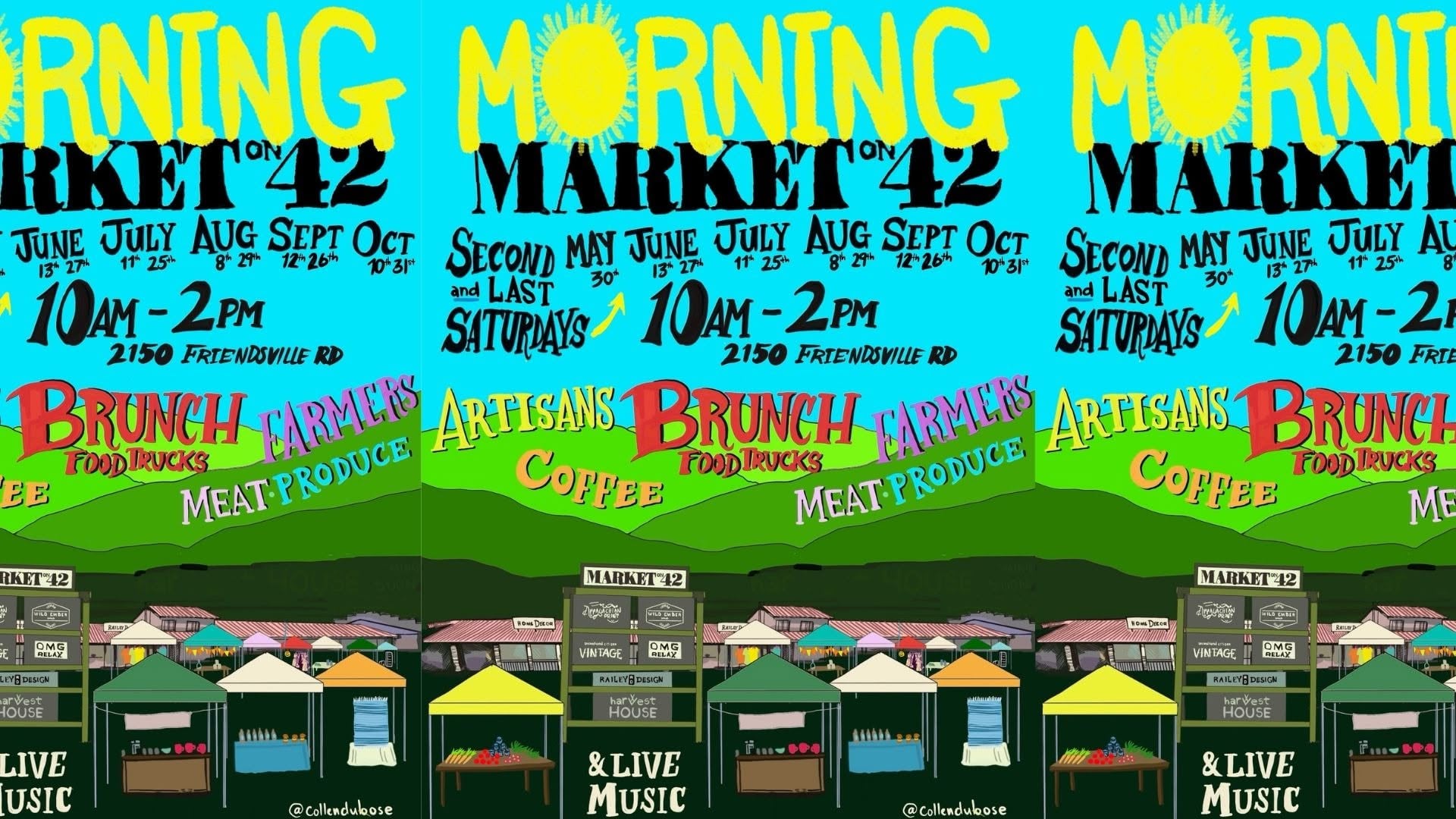 Morning Market on 42 flyer, second and last Saturdays, 10 AM-2 PM, 2150 Friendsville Rd