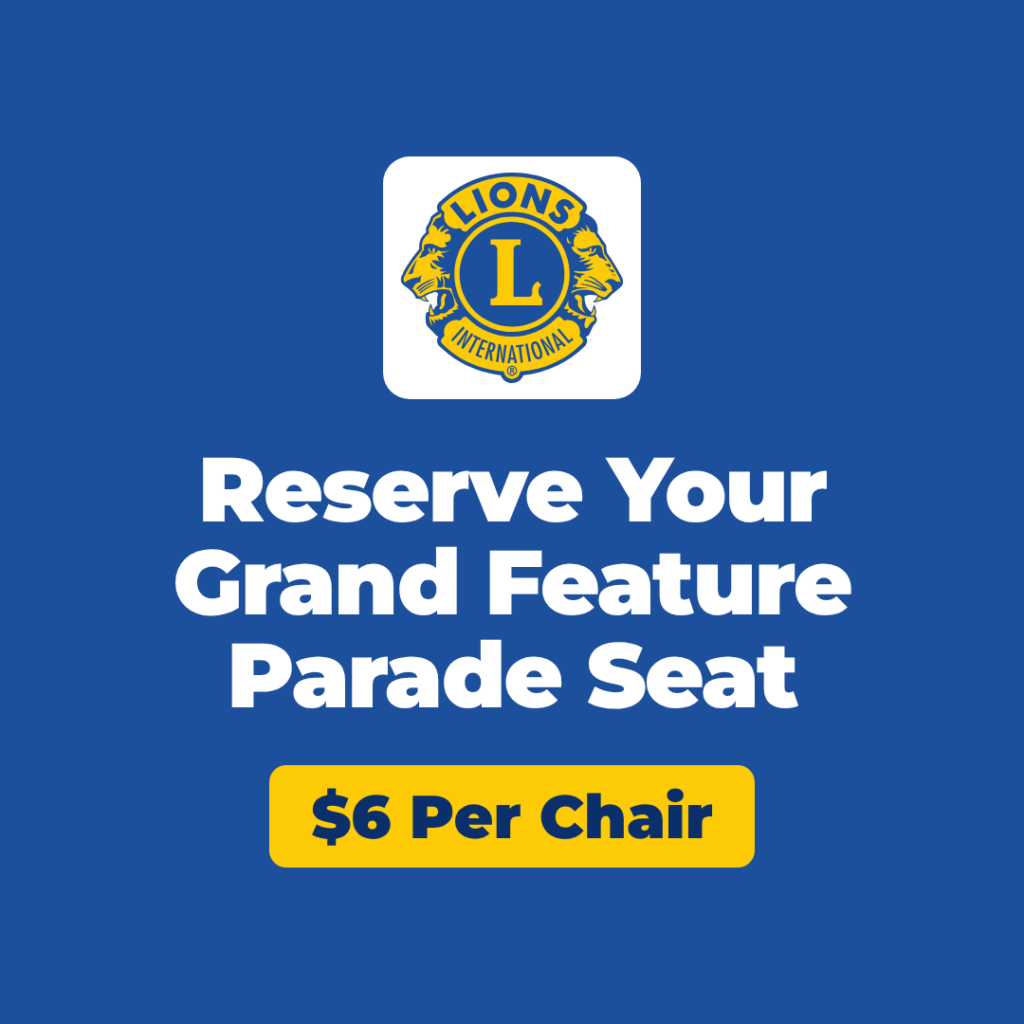 Oakland-Mt. Lake Park Lions Club: Reserve Your Grand Feature Parade Seat, $6 Per Chair