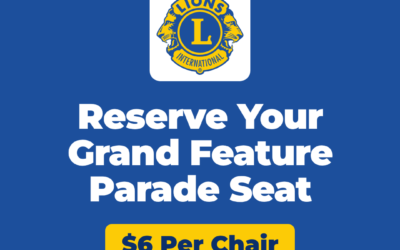 Reserve Your Grand Feature Parade Seat with the Oakland-Mt. Lake Park Lions Club