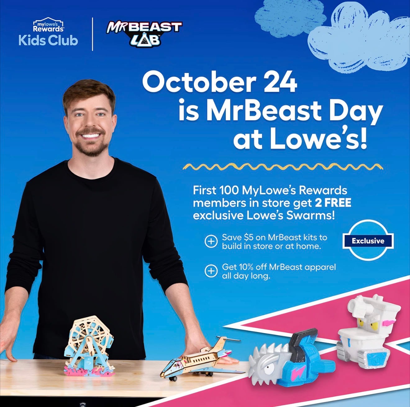 MrBeast Day at Lowe's flyer, October 24