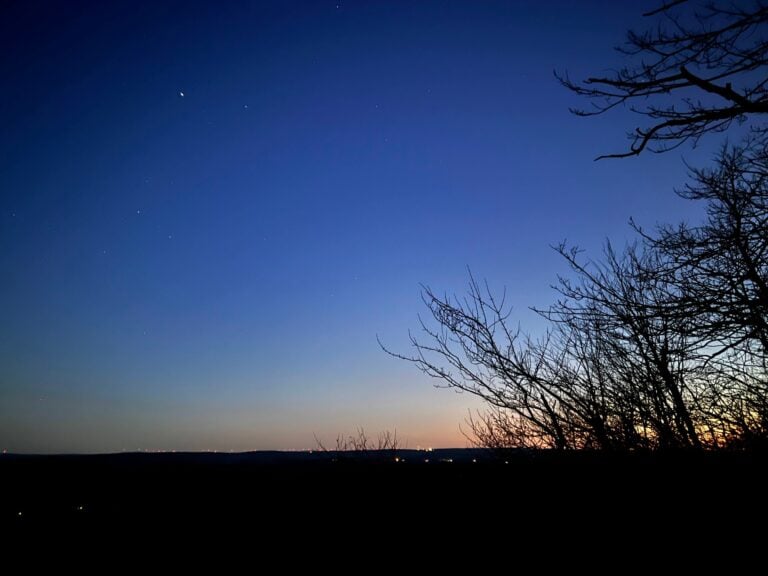 Dusk over the ridges from Savage River State Forest