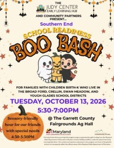 Southern End School Readiness Boo Bash flyer, October 13, 2026